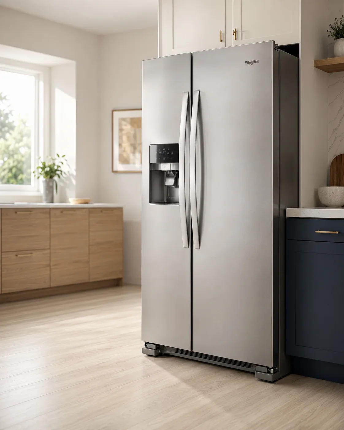 Technician diagnosing a Whirlpool appliance