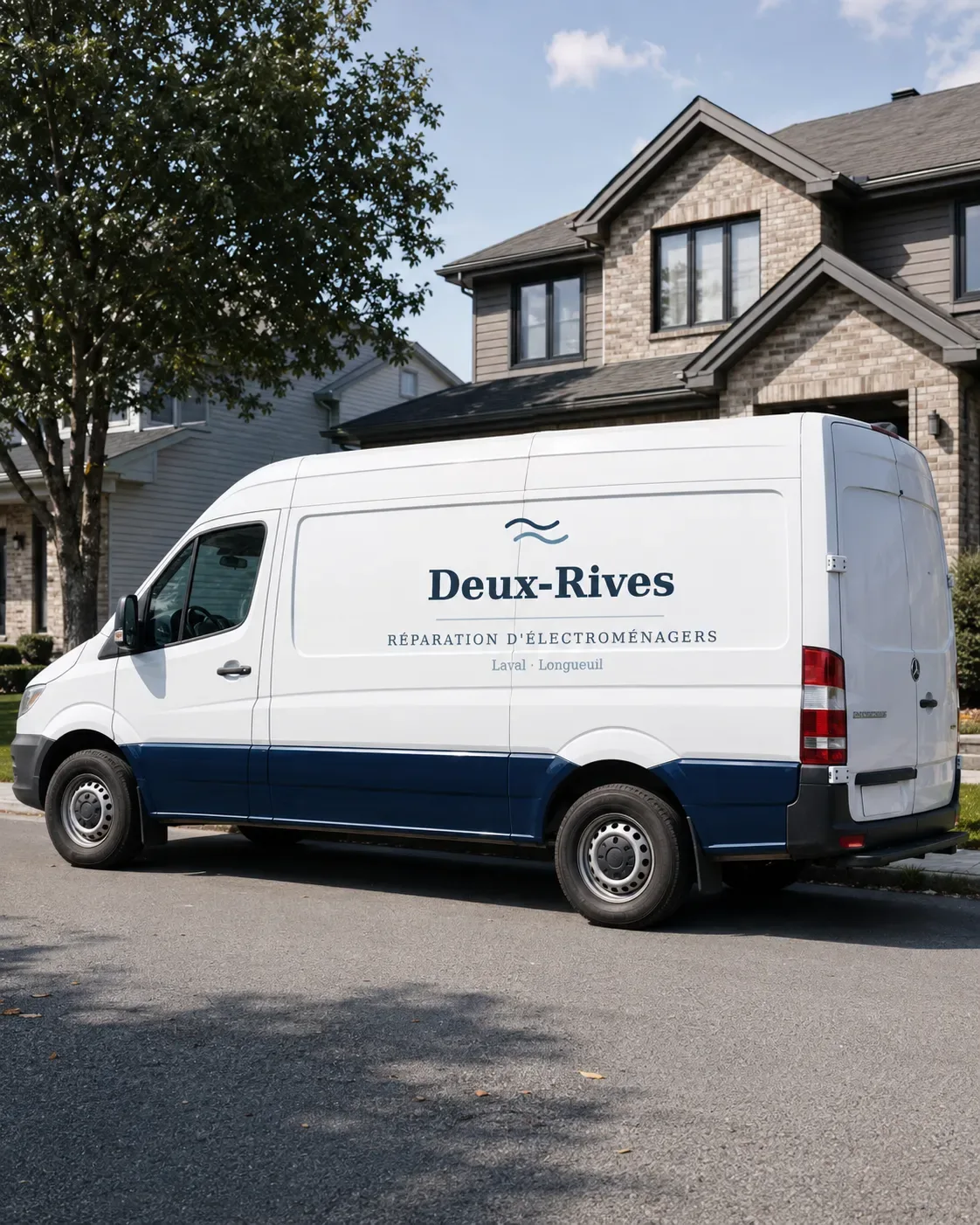 Deux-Rives appliance repair service van in Laval